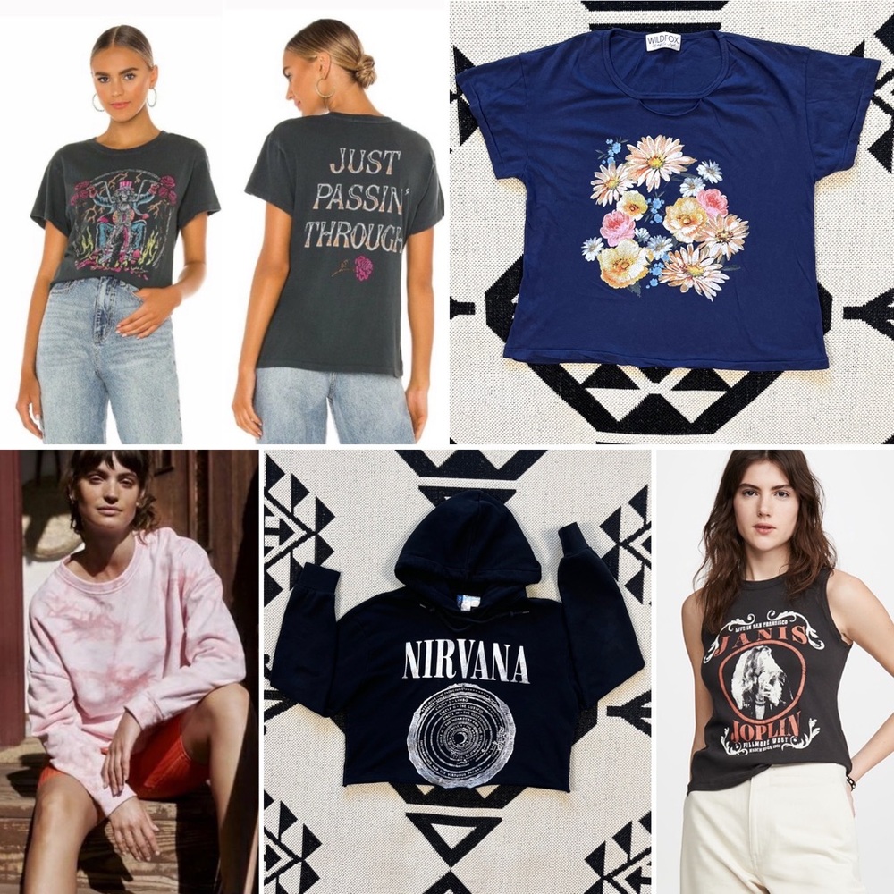 Bundle of 5 Graphic Sweatshirts, Tees & Tank XS
